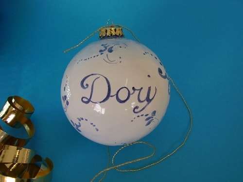 Ceramiche d-Arte di Albisola - Pallina personalizzata con nome.